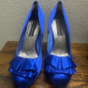 Steve Madden Luxe Royal Blue Heels with Ruffle Detail